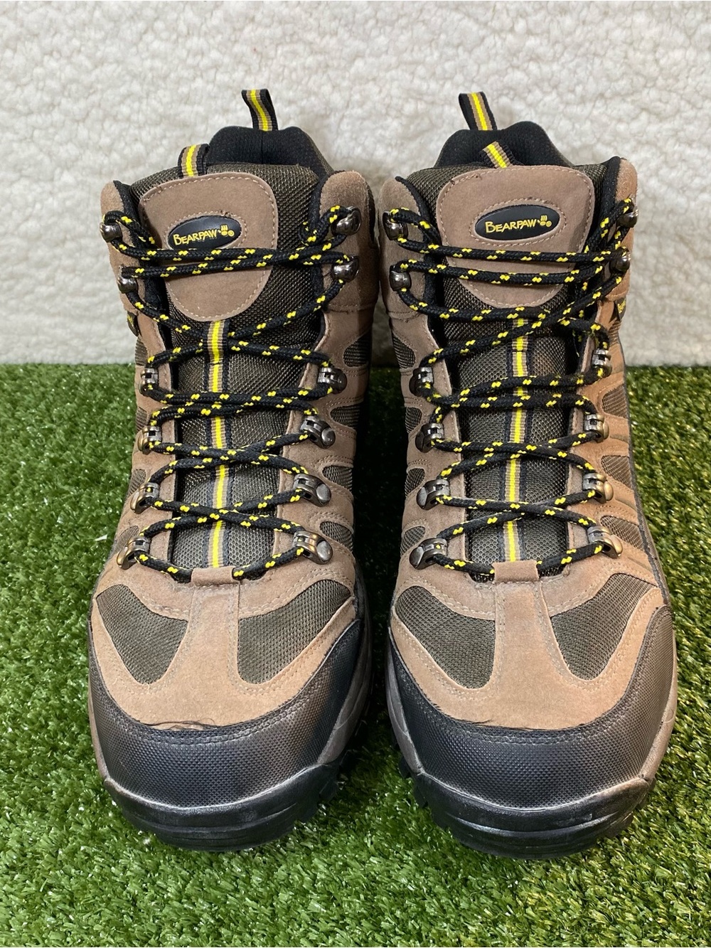 Bearpaw Hiking Boots Mens SZ 12 Brown Black Suede Trail Outdoor Climb U10U011D-1